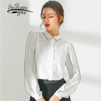 blusas mujer de moda 2019 womens tops blouses Solid Button Turn-down Collar chiffon blouse women long sleeve shirts 2148 50
blusas mujer de moda 2019 womens tops blouses Solid Button Turn-down Collar chiffon blouse women long sleeve shirts 2148 50