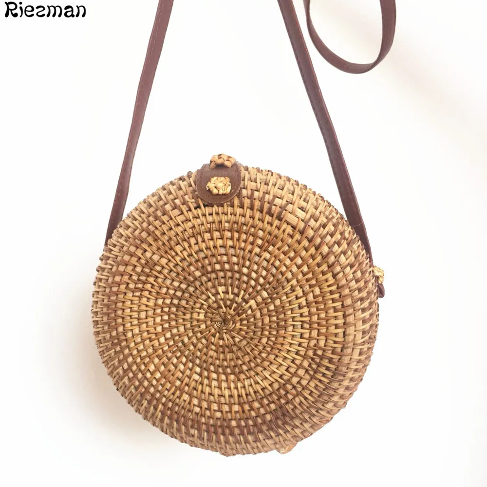 New Bohemian Women Handbag Summer Style Beach Rattan Woven Bag Round Straw Shoulder Bags Handmade Messenger Crossbody Bag 18*7cm
New Bohemian Women Handbag Summer Style Beach Rattan Woven Bag Round Straw Shoulder Bags Handmade Messenger Crossbody Bag 18*7cm