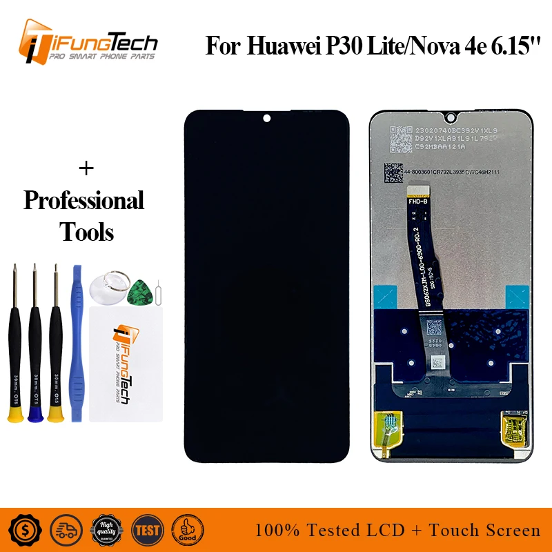 6.15" 1080x2312 For Huawei P30 Lite LCD Display Touch Screen Digitizer Assembly Replacement Parts For Nova 4E MAR-LX1M MAR-LX2J
6.15" 1080x2312 For Huawei P30 Lite LCD Display Touch Screen Digitizer Assembly Replacement Parts For Nova 4E MAR-LX1M MAR-LX2J
