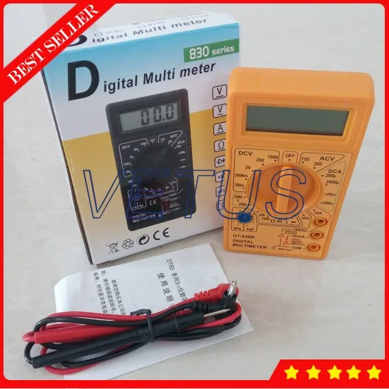Professional LCD Digital Multitester Meter with AC/DC 750/1000V Avometer DT830B Low Price Digital Multimeter handheld Avometer
Professional LCD Digital Multitester Meter with AC/DC 750/1000V Avometer DT830B Low Price Digital Multimeter handheld Avometer