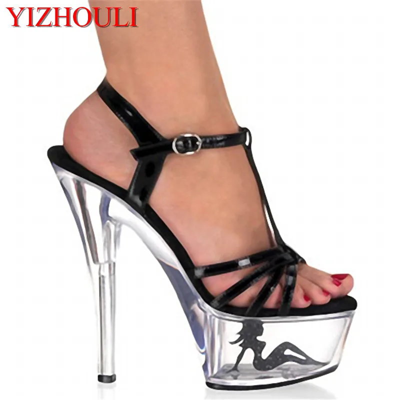 Summer women's heels with transparent soles decorated with beautiful women, 15cm pole dancing sandals 6 inch dancer shoes
Summer women's heels with transparent soles decorated with beautiful women, 15cm pole dancing sandals 6 inch dancer shoes