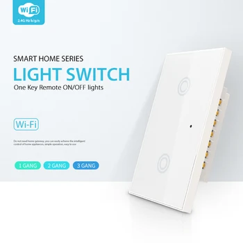 Wifi Smart Light Switches Touching Panel Glass Remote Wall Switch Compatible for Alexa TN99
Wifi Smart Light Switches Touching Panel Glass Remote Wall Switch Compatible for Alexa TN99