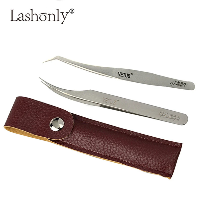 High Quality VETUS Volume Lash Tweezers Golden Feather and Dolphin Tweezers for Eyelash Extension Tools in Black Leather Packing
High Quality VETUS Volume Lash Tweezers Golden Feather and Dolphin Tweezers for Eyelash Extension Tools in Black Leather Packing