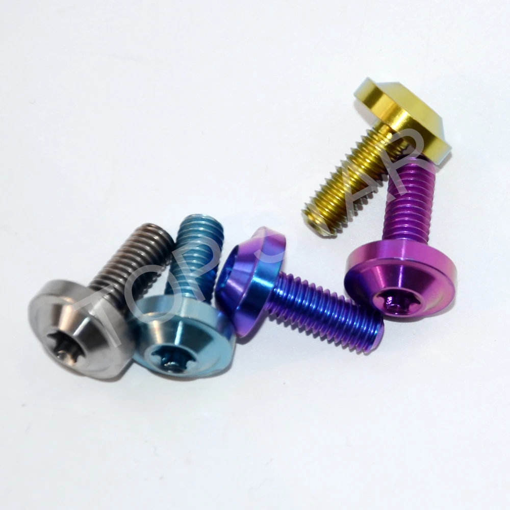 M6x15 mm multicolor Titanium Bolts Screws Button Torx Head Bicycle Motorcycle Disc Brake 10 PCS
M6x15 mm multicolor Titanium Bolts Screws Button Torx Head Bicycle Motorcycle Disc Brake 10 PCS