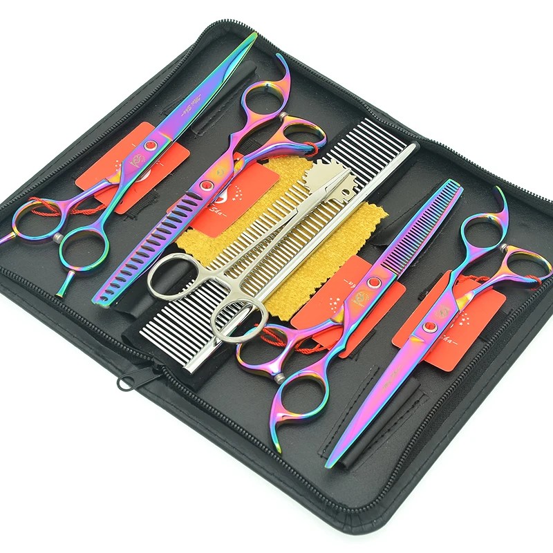 Meisha 7" High Quality Pet Grooming Scissors Set JP440C Dog Fish Bone Thinning Shears Professional Cutting&Curved Tijeras HB0221
Meisha 7" High Quality Pet Grooming Scissors Set JP440C Dog Fish Bone Thinning Shears Professional Cutting&Curved Tijeras HB0221