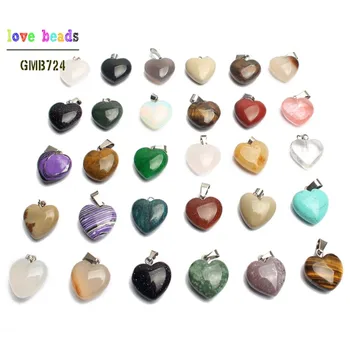 Natural Stone Necklace Pendants For Women 15*16mm Agates Jaspers Love Heart Charms Diy Jewelry Random 10pcs 30pcs 50pcs
Natural Stone Necklace Pendants For Women 15*16mm Agates Jaspers Love Heart Charms Diy Jewelry Random 10pcs 30pcs 50pcs