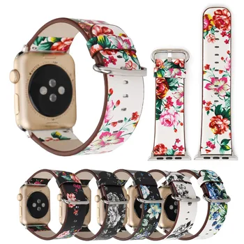 Floral printed leather band loop for apple watch series 4 3 2 Fancy wristband Replacement straps for Apple iwatch 44/42/40/38
Floral printed leather band loop for apple watch series 4 3 2 Fancy wristband Replacement straps for Apple iwatch 44/42/40/38