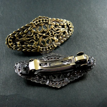 30x60mm vintage style brass bronze filigree flower hair clip grip DIY supplies findings 1502006
30x60mm vintage style brass bronze filigree flower hair clip grip DIY supplies findings 1502006