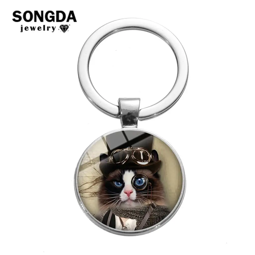 SONGDA Retro Sherlock Holmes Detective Cat Keychain Halloween Gift Purse Bag Charm Key Ring Holder Car Key Chain Animal Trinkets
SONGDA Retro Sherlock Holmes Detective Cat Keychain Halloween Gift Purse Bag Charm Key Ring Holder Car Key Chain Animal Trinkets