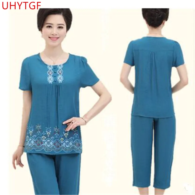 Large size women Summer NEW Casual women's suits Cotton and linen 2 piece set printing women's summer suit Elegant Tops + pants
Large size women Summer NEW Casual women's suits Cotton and linen 2 piece set printing women's summer suit Elegant Tops + pants