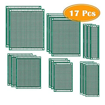 40 Pcs 17 Pcs Double Sided PCB Board Prototype Kit for DIY 6 Size Universal Printed Circuit PCB Board Protoboard
40 Pcs 17 Pcs Double Sided PCB Board Prototype Kit for DIY 6 Size Universal Printed Circuit PCB Board Protoboard