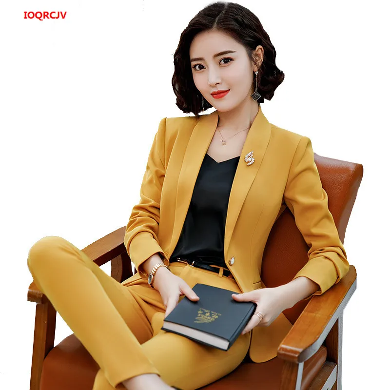 Fashion Elegant Women Pants Suits 2 Pieces Set Long Sleeve Blazer And Formal Trousers Office Ladies Work Wear Business Suits 903
Fashion Elegant Women Pants Suits 2 Pieces Set Long Sleeve Blazer And Formal Trousers Office Ladies Work Wear Business Suits 903