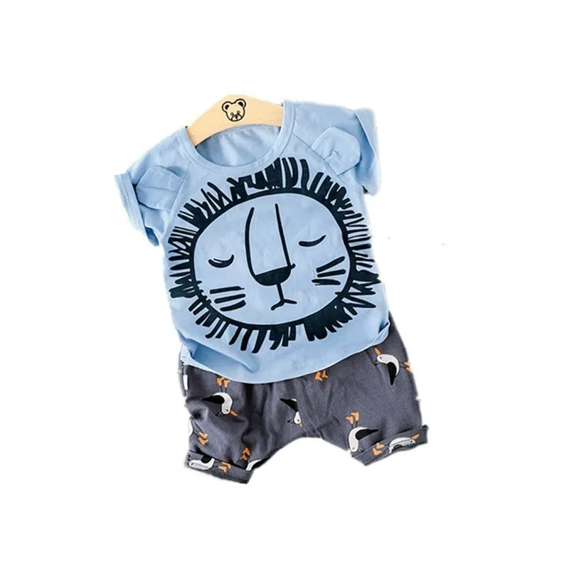 New Summer Baby Boys Girls Clothes Children Cartoon T-Shirt Shorts 2pcs/set Infant Cotton Clothing Suit Kids Fashion Tracksuits
New Summer Baby Boys Girls Clothes Children Cartoon T-Shirt Shorts 2pcs/set Infant Cotton Clothing Suit Kids Fashion Tracksuits
