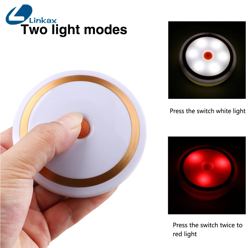 Smart 6 LED Night Light With Magnet Auto On/Off For Hallway Pathway Closet Wall Lamp Red White Light Color Lighting
Smart 6 LED Night Light With Magnet Auto On/Off For Hallway Pathway Closet Wall Lamp Red White Light Color Lighting