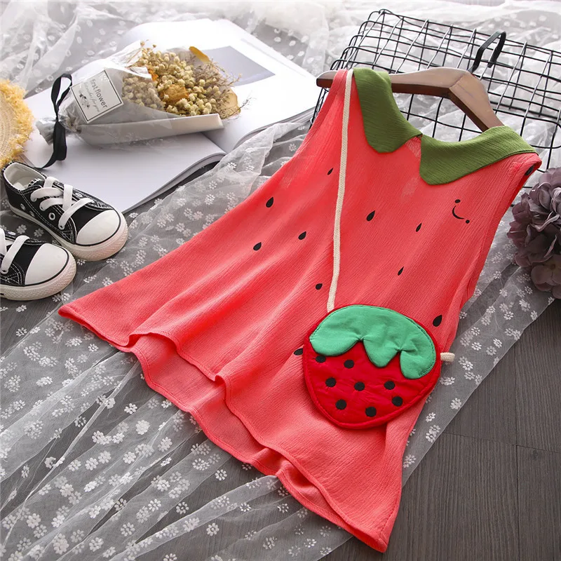 Kids Girl Dresses Summer Chidlren Clothes Girls Strawberry Satchel Dress Baby Cotton Sleeveless Print Flower Princess Dress
Kids Girl Dresses Summer Chidlren Clothes Girls Strawberry Satchel Dress Baby Cotton Sleeveless Print Flower Princess Dress