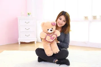 new cute plush brown teddy bear toy pink heart and bow bear doll gift about 70cm
new cute plush brown teddy bear toy pink heart and bow bear doll gift about 70cm
