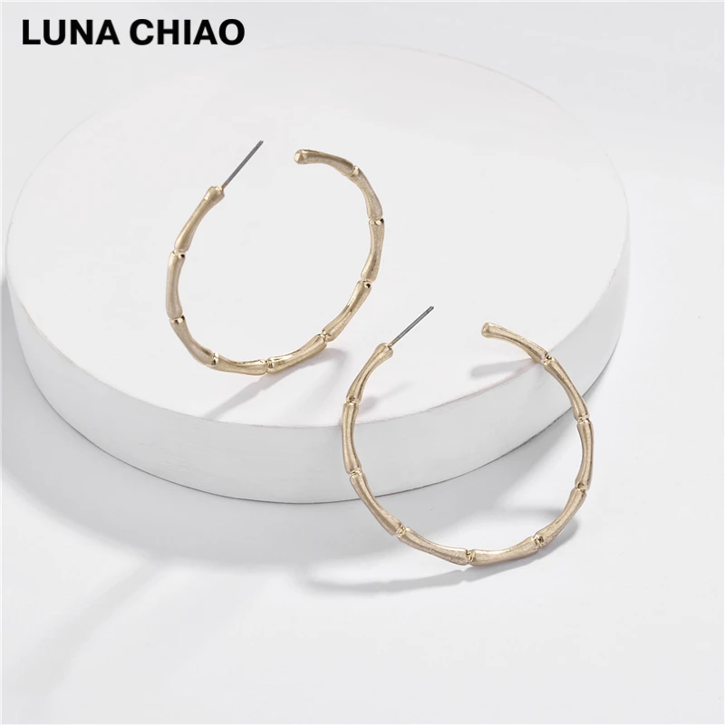 Women Accessories Jewelry Vintage Bamboo Style Metal Hoop Earrings Simple Chic Style Earring Jewelry
Women Accessories Jewelry Vintage Bamboo Style Metal Hoop Earrings Simple Chic Style Earring Jewelry