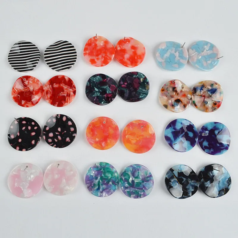 UJBOX 12 Colors Japanese Korean Multicolor Wavy Acetate Earrings Women Polka Dot Striped Colored Acetic Acid Stud Earrings
UJBOX 12 Colors Japanese Korean Multicolor Wavy Acetate Earrings Women Polka Dot Striped Colored Acetic Acid Stud Earrings