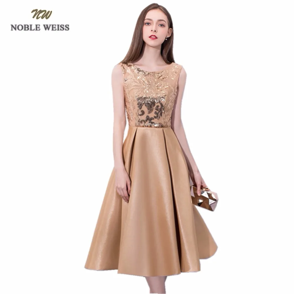 NOBLE WEISS Gold Prom Dresses O-Neck Sequined Robe De Soiree A-Line In Stock Zipper Back Satin Prom Dress
NOBLE WEISS Gold Prom Dresses O-Neck Sequined Robe De Soiree A-Line In Stock Zipper Back Satin Prom Dress