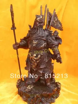 wang 00044 Large Chinese bronze red copper Dragon Guan Gong Statue Figure 11"H 
wang 00044 Large Chinese bronze red copper Dragon Guan Gong Statue Figure 11"H