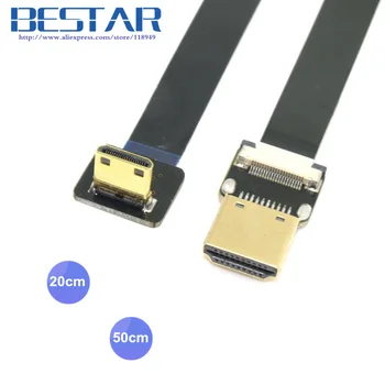 90 Degree Angled FPV Mini HDMI Male to HDMI Male FPC Flat Cable 0.1m 0.2m 0.3m 0.5m 0.8m 1m for Multicopter Aerial Photography
90 Degree Angled FPV Mini HDMI Male to HDMI Male FPC Flat Cable 0.1m 0.2m 0.3m 0.5m 0.8m 1m for Multicopter Aerial Photography