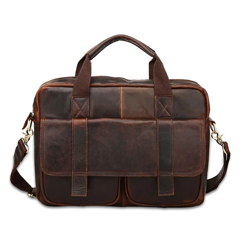 Genuine leather Briefcase Laptop Handbag Men's Business Crossbody Bag Messenger Shoulder Bags Vintage Coffee
Genuine leather Briefcase Laptop Handbag Men's Business Crossbody Bag Messenger Shoulder Bags Vintage Coffee
