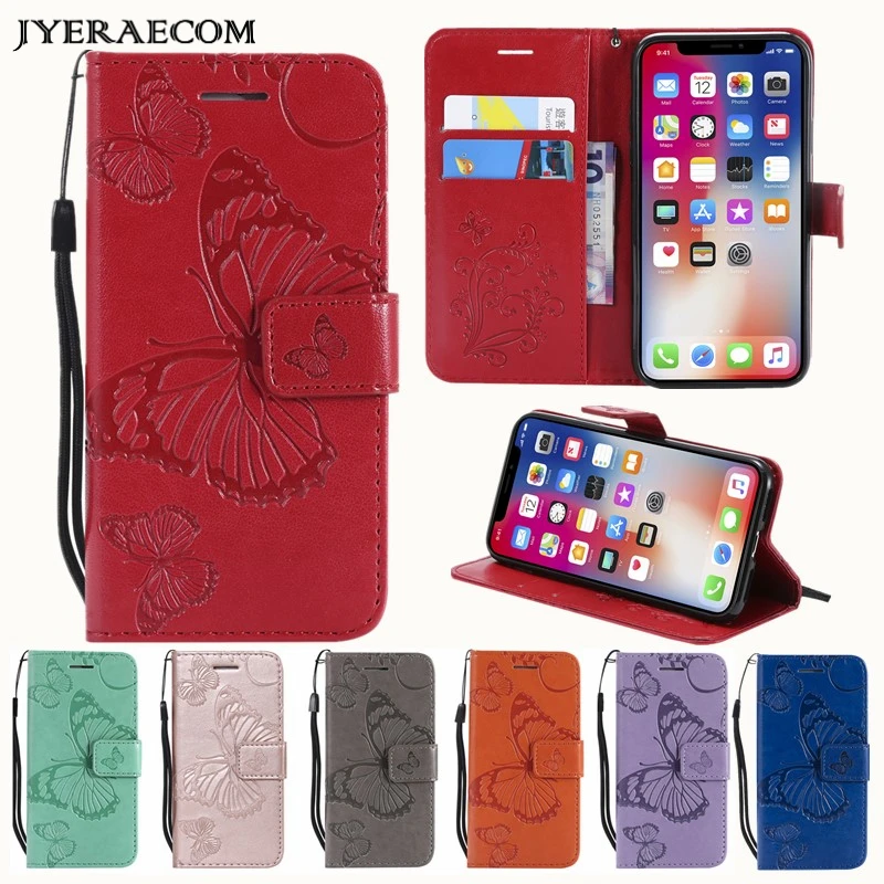 High Quality 3D Butterfly Flip Case For Sony Xperia XZ2 Compact PU Leather+Silicone Wallet Cover Phone | Мобильные телефоны и