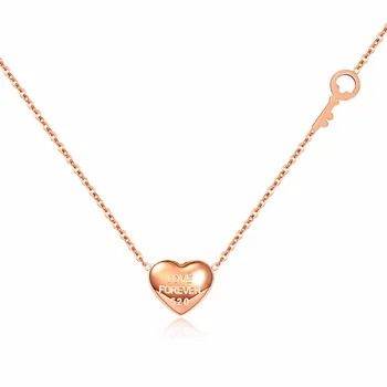 Fashion Brand Forever Love Letter Heart Key Pendant Necklace Rose Gold Color Stainless Steel Women Party Christmas Gift
Fashion Brand Forever Love Letter Heart Key Pendant Necklace Rose Gold Color Stainless Steel Women Party Christmas Gift
