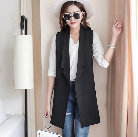 Blazer Mujer 2019 Formal Brief Women Long Vest Blazer Female Sleeveless Jacket Plus Size Office Ladies Notched Blazer XL226
Blazer Mujer 2019 Formal Brief Women Long Vest Blazer Female Sleeveless Jacket Plus Size Office Ladies Notched Blazer XL226