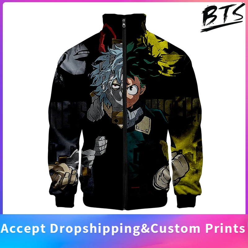 My Hero Academia Stand Collar Zipper Jackets Comics 3D Print Women/Men Fashion Long Sleeve Jacket Hot Sale Streetwear Clothes
My Hero Academia Stand Collar Zipper Jackets Comics 3D Print Women/Men Fashion Long Sleeve Jacket Hot Sale Streetwear Clothes