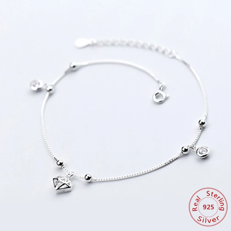 HOT! 925 Sterling Silver Anklets, Fashion Silver Jewelry Charm Anklets CZ Rhinestone On The Foot Chain Anklets for Women Lady
HOT! 925 Sterling Silver Anklets, Fashion Silver Jewelry Charm Anklets CZ Rhinestone On The Foot Chain Anklets for Women Lady