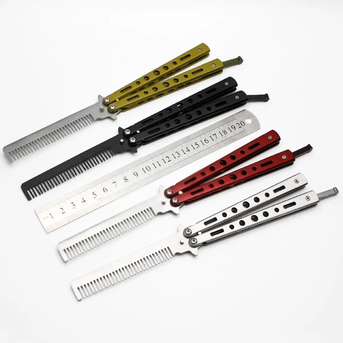 Practice Butterfly Knife Butterfly Style Dull Blade Knife Tool For Balisong Trainer Training Practice Comb Fling Stainless Steel
Practice Butterfly Knife Butterfly Style Dull Blade Knife Tool For Balisong Trainer Training Practice Comb Fling Stainless Steel