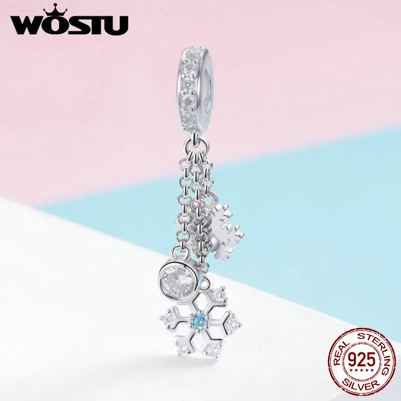 WOSTU Charms 925 Sterling Silver Snowflakes Falling CZ Beads for Women Jewelry Making Fashion Accessories Bijoux Gifts BKC1020
WOSTU Charms 925 Sterling Silver Snowflakes Falling CZ Beads for Women Jewelry Making Fashion Accessories Bijoux Gifts BKC1020