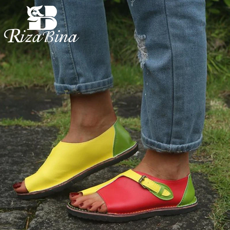 RIZABINA Size 34-43 New Arrival Women Flats Shoes Fashion Buckle Summer Shoes Women Casual Daily Lady Street Open Toe Footwear
RIZABINA Size 34-43 New Arrival Women Flats Shoes Fashion Buckle Summer Shoes Women Casual Daily Lady Street Open Toe Footwear