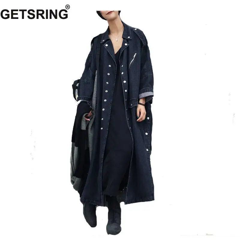 GETSRING Women Trenchcoat Loose Jeans Denim Coat Long Coat Oversize Split Windbreaker Female Overcoat Winter Autumn Trench Coats
GETSRING Women Trenchcoat Loose Jeans Denim Coat Long Coat Oversize Split Windbreaker Female Overcoat Winter Autumn Trench Coats