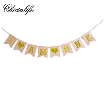Chicinlife 1set I Am One happy birthday Signs Banner Baby First birthday Party Photo Booth Props Garland baby shower decoration
Chicinlife 1set I Am One happy birthday Signs Banner Baby First birthday Party Photo Booth Props Garland baby shower decoration