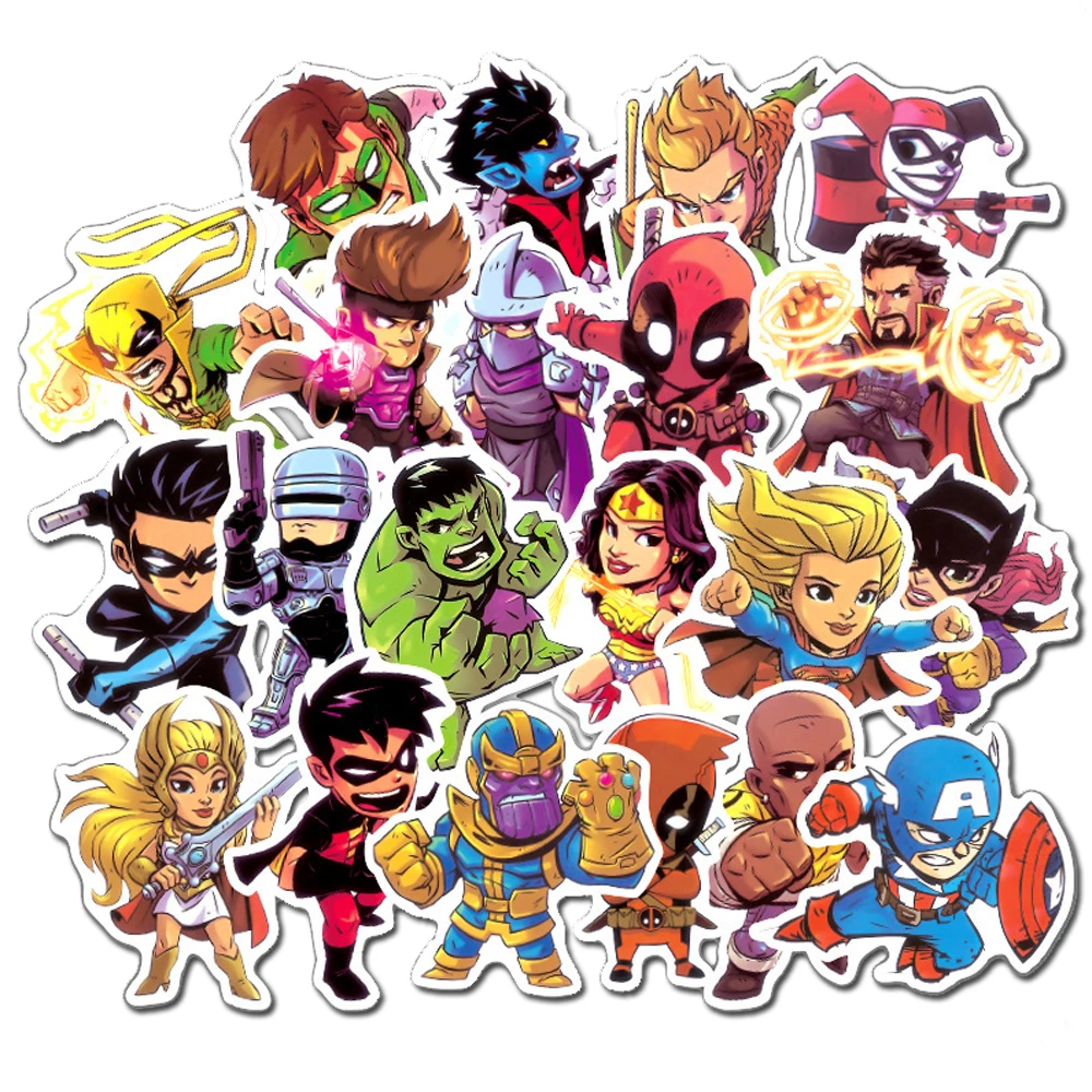 50pcs/Superhero stickers Graffiti Overflow Dark Funny Stickers for DIY on Travel case Laptop Sticker Skateboard Guitar Fridge
50pcs/Superhero stickers Graffiti Overflow Dark Funny Stickers for DIY on Travel case Laptop Sticker Skateboard Guitar Fridge