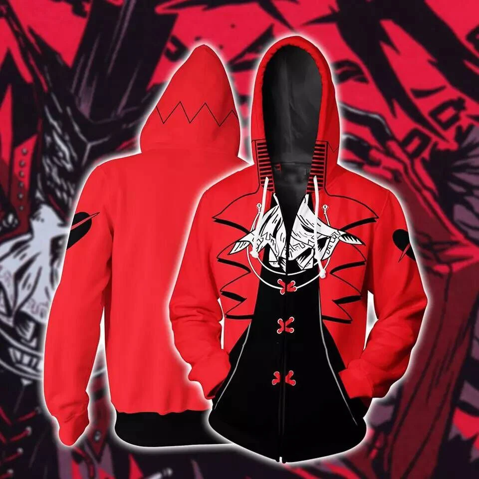 3D Persona 5 Cosplay Hoodie Akira Kurusu Joker Long Sleeve Hoody Hoodies Fashion Men Women Zip Up Sweatshirts
3D Persona 5 Cosplay Hoodie Akira Kurusu Joker Long Sleeve Hoody Hoodies Fashion Men Women Zip Up Sweatshirts