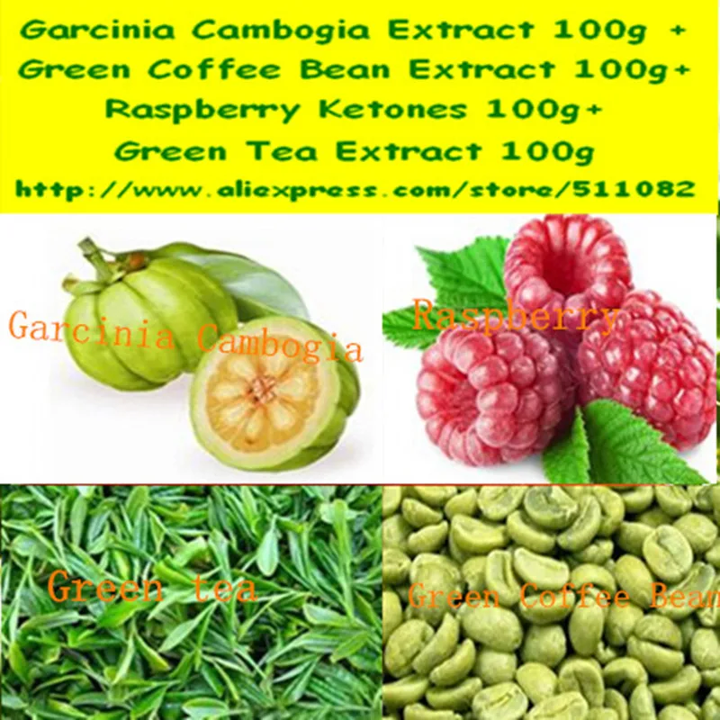 Image 400gram  Garcinia Cambogia +Green Coffee Bean + Raspberry Ketones + Green Tea Mixed Capsule free shipping
