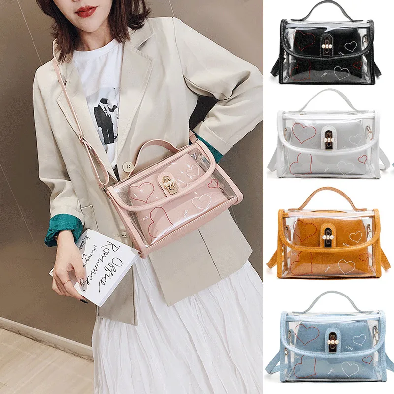 NOENNAME_NULL Women NOENNAME_NULL Transparent Handbag Shoulder Bag Clear Jelly Purse Clutch Square Tote Cool Composite Bag
NOENNAME_NULL Women NOENNAME_NULL Transparent Handbag Shoulder Bag Clear Jelly Purse Clutch Square Tote Cool Composite Bag