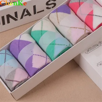 ChenKe Autumn Winter High Quality Men Brand Business Cotton Socks For Woman Diamond Plaid Long Socks Female Crew Sock 5pairs/Lot
ChenKe Autumn Winter High Quality Men Brand Business Cotton Socks For Woman Diamond Plaid Long Socks Female Crew Sock 5pairs/Lot