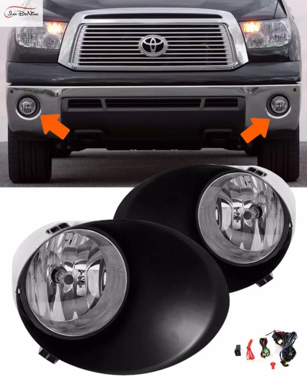 JanDeNing Автомобильные противотуманные фары для 2007-2011 Toyota TundraOEM прозрачные передние противотуманные фары комплект противотуманных фар (одна пара)
JanDeNing Автомобильные противотуманные фары для 2007-2011 Toyota TundraOEM прозрачные передние противотуманные фары комплект противотуманных фар (одна пара)