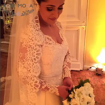 Rose Moda Long Lace Sleeves A Line Wedding Dress 2019 Princess Satin Bridal Dress with Lace
Rose Moda Long Lace Sleeves A Line Wedding Dress 2019 Princess Satin Bridal Dress with Lace