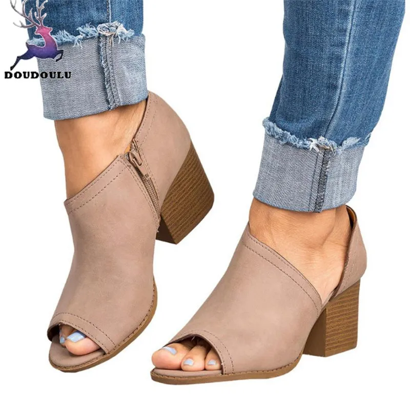 Plus Size 36~43 Summer Women's Sandals Fashion Fish Mouth Shoes Woman Solid Wild Square Heel Single Shoes Women zapatos mujer
Plus Size 36~43 Summer Women's Sandals Fashion Fish Mouth Shoes Woman Solid Wild Square Heel Single Shoes Women zapatos mujer