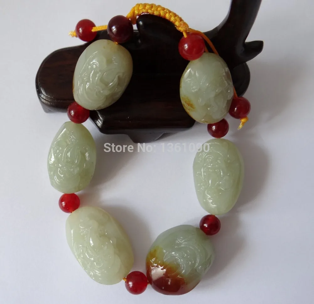 xd 00497 China Nature Hetian Nephrite Jade Red Skin Wealth God Bead Bangle Bracelets
xd 00497 China Nature Hetian Nephrite Jade Red Skin Wealth God Bead Bangle Bracelets