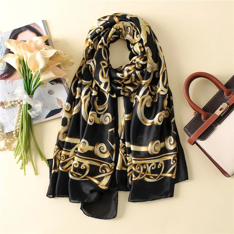 Visual Axles 2018 Spring Women Natural Silk Scarf New Digital Print Wrap and Shawls Luxury Brand Long Soft Foulard Scarfs SFN237
Visual Axles 2018 Spring Women Natural Silk Scarf New Digital Print Wrap and Shawls Luxury Brand Long Soft Foulard Scarfs SFN237