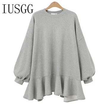 Irregular Ruffle Hem Knit Hoodie Round Neck Women Hoodies Sweatshirts Female 2020 Autumn Sporting Lantern Sleeve Thickening F
Irregular Ruffle Hem Knit Hoodie Round Neck Women Hoodies Sweatshirts Female 2020 Autumn Sporting Lantern Sleeve Thickening F