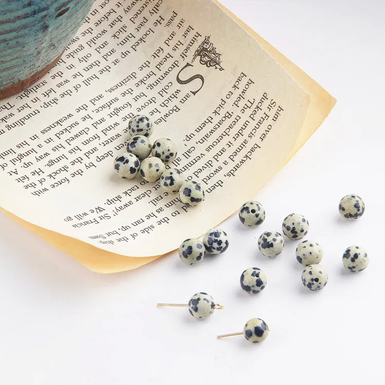 Exquisite Natural Black White Stone Jewelry Round Beads DIY Earrings Accessories Material 10pcs
Exquisite Natural Black White Stone Jewelry Round Beads DIY Earrings Accessories Material 10pcs
