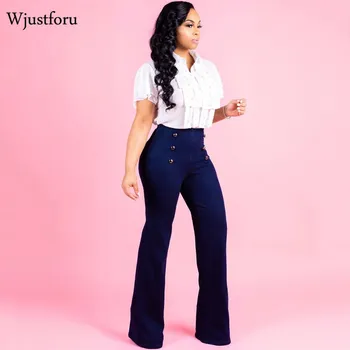 Wjustforu Wide Leg Bodycon Denim Pants Women Pure Color Tight Casual Pants For Girls High Waist Elegant Pants Female Zippers
Wjustforu Wide Leg Bodycon Denim Pants Women Pure Color Tight Casual Pants For Girls High Waist Elegant Pants Female Zippers