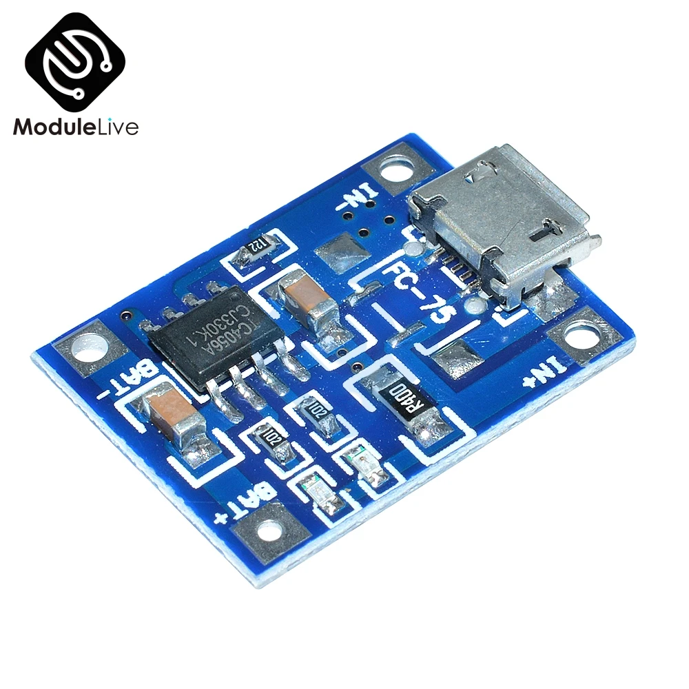 5PCS TP4056 5V 1A Mini Micro Interface USB Lithium Battery Charging Board DIY Charger Module
5PCS TP4056 5V 1A Mini Micro Interface USB Lithium Battery Charging Board DIY Charger Module
